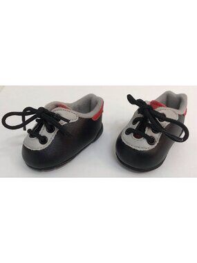Vintage Pleasant Company American Girl Doll Black & Red Sports Shoes Cleats